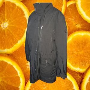 Calvin Klein Women's Black Water Resistant Wind Protection Utility Jacket Size L